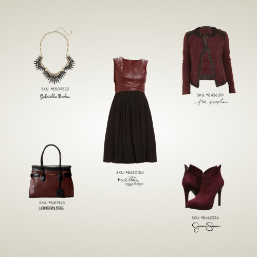 Three different outfits, one perfect color. Try monochrome in crimson, the best color of the season.