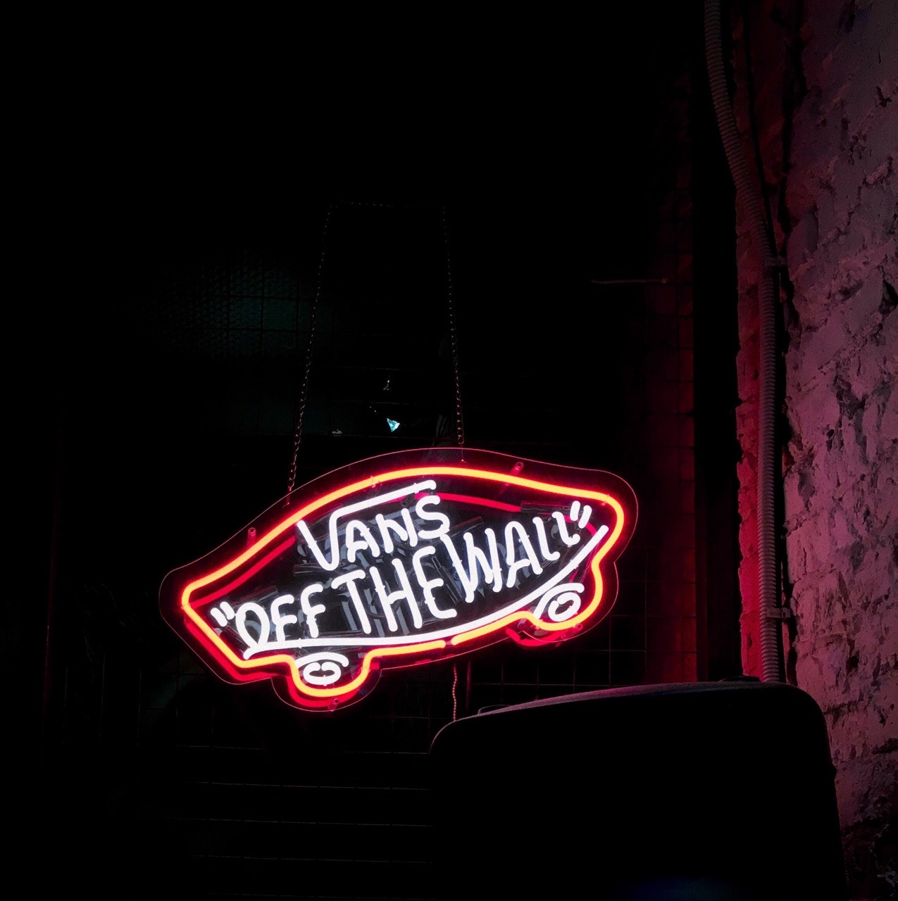 vans off the wall neon sign