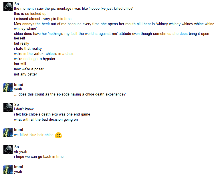 The title of this post is pretty inaccurate. There are maybe five sentences of interaction