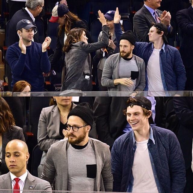 bruins-babe:  EVAN PETERS WAS AT A HOCKEY GAME THATS ALL THAT MATTERS