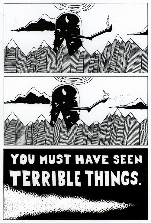 little talks (comic) nib + ink on bristol // 10&quot; x 15&quot;