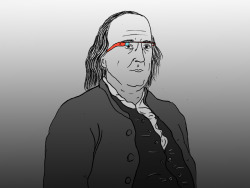 halliebateman:  Ben Franklin in google glass.