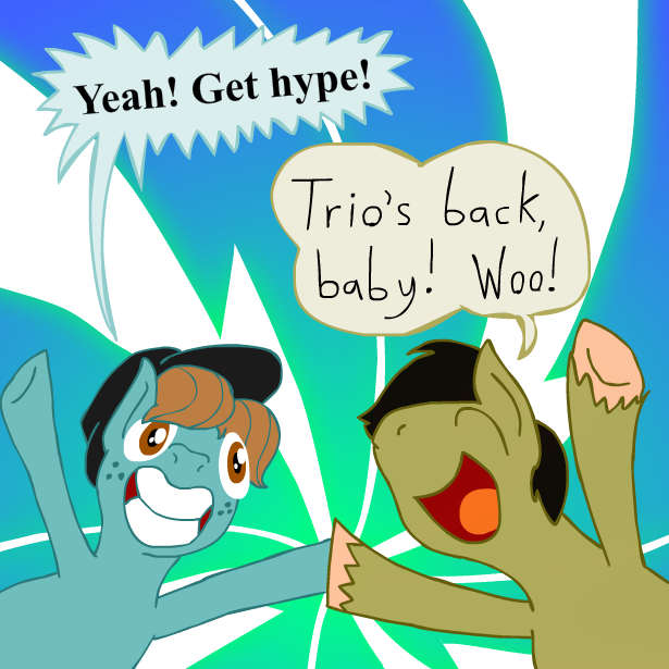 askthebronytrio:  Hail’s busy with that whole fatherhood thing, but we can keep
