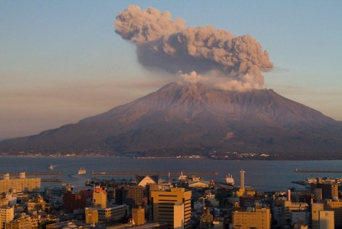 Sakurajima volcanoThis photograph, taken in 2009, shows one of Japan’s most active volcanoes; Sakura