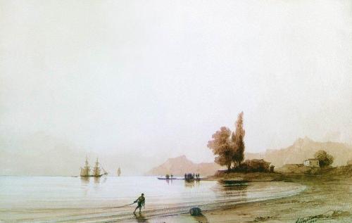 View on rocky coast, 1845, Ivan Aivazovski