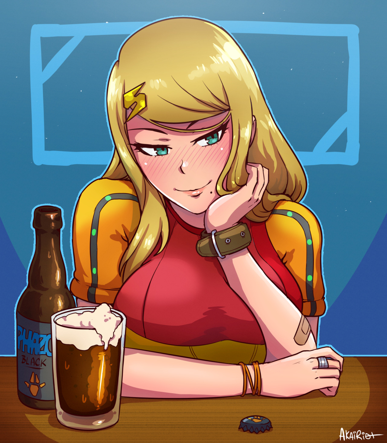 akairiot:  Samus at the bar, HD Remix(also available soon as a print/cell phone case