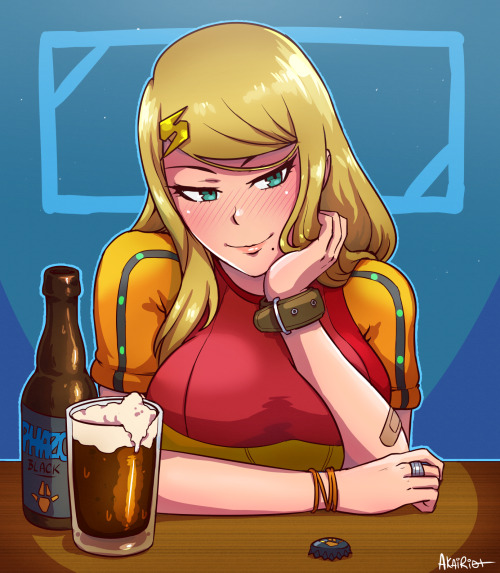 akairiot:  Samus at the bar, HD Remix(also available soon as a print/cell phone case in my Society6 shop)Go here to support lewdness~Go here to buy prints and T-shirts and stuff~