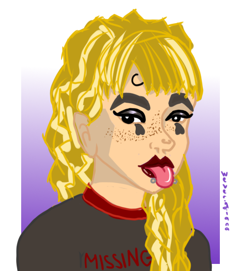 weveridiana:@yourappa while i was drawing this i was like “does she have a tongue piercing? of cours