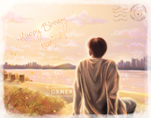 Happy Birthday Namjoon!-DIGITAL ART-ART ON:Instagram: @/_gxner_twitter: @/gxner_artredbubble! see li