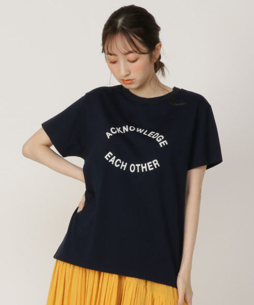 ACKNOWLEDGE EACH OTHER プリントTシャツ(F　ネイビー): REDYAZEL｜公式オンラインショップ｜バーンデストローズ 團遥香