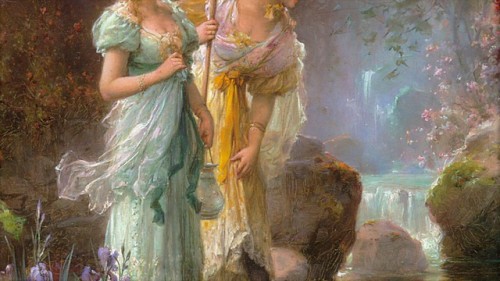 die-rosastrasse:Hans Zatzka Austrian, 1859-1945“A Water Idyll” (details)