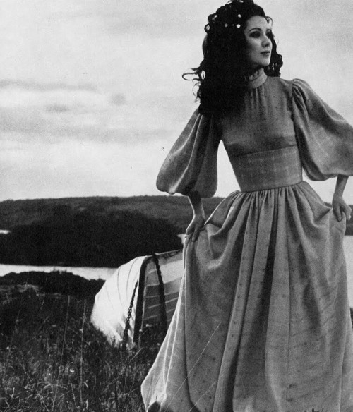 kitsunetsuki: Henry Clarke - Moyra Swan Wearing a Dress by Kay Petersen (Vogue UK 1968)