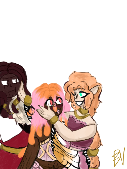I Saw A Post By @kizykoolors About Antinous X Calypso X Circe And Decided To Draw It :3
