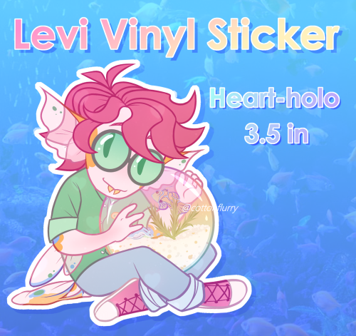 If anyone here is aware of my fishsona, I have made a sticker of him for purchase at my store!Anyone