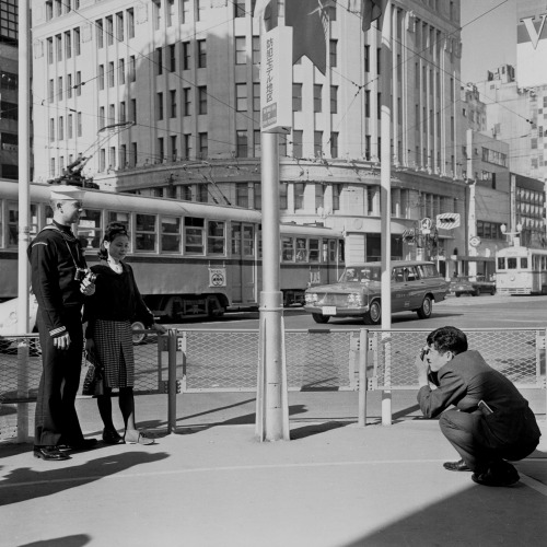 General view of Ginza District on December 17, 1964 in Tokyo, Japan