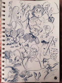 labradorite-art:  heyyyy also i have a buncha freehand doodles i did during the su podcast