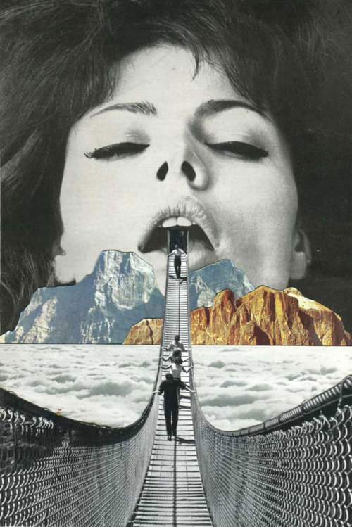 cubebreaker:   Belgian artist Sammy Slabbinck’s surreal collage art juxtaposes vintage photographs with contemporary composition styles to challenge traditional states of mind. 