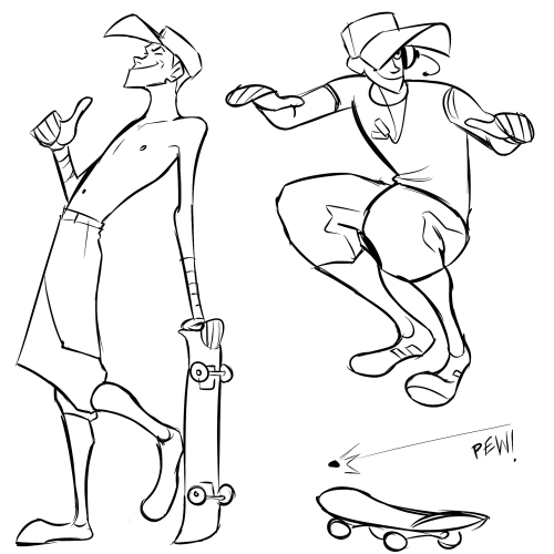 spengsart:scoutboard. can u tell i was listening to limp bizkit when i drew these 