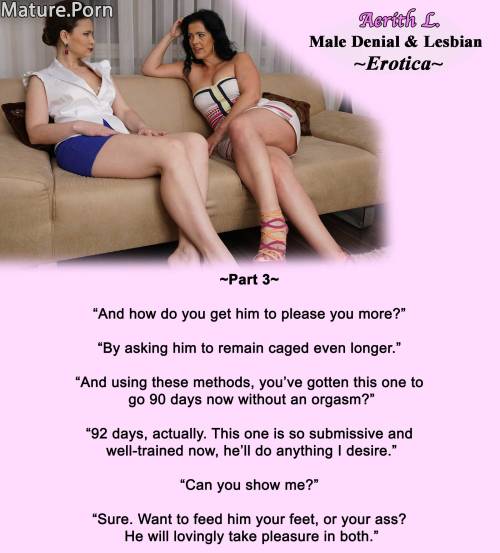 Porn Pics My Male Chastity and Lesbian Denial Books:https://www.smashwords.com/profile/view/AerithLRead