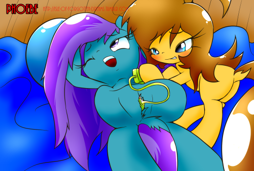 viennasroom:  Phoebe + Sera = Toying~  Ha ha ha I sorry~ Wub wubs~ <3Probably will have to post more when I wake up. I don’t want to pass out during arting~ <3  Unfunf~ ;3