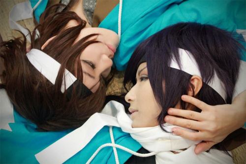 HAKUOUKI: SHINSENGUMI KITAN cosplayOkita Souji by Viviane TrinhSaito Hajime by Seiran Kisaragi 