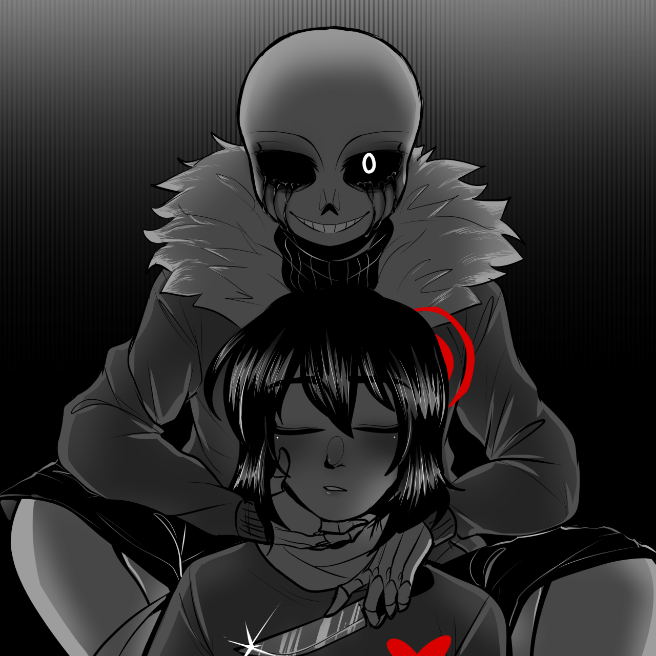☆ Sweetness × on X: ☆ Daughter of Killer!Sans and Fp! Frisk I did this  based on a question on tumblr ❤️ #Undertale好きさんと繋がりたい #undertaleAU # killersans #daughter  / X