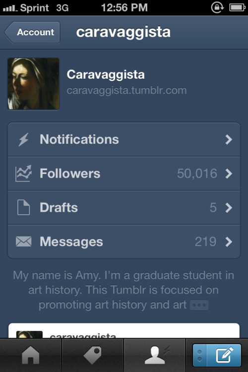 I was doing reading for class and opened Tumblr to procrastinate&hellip; And I saw this. 50,000 