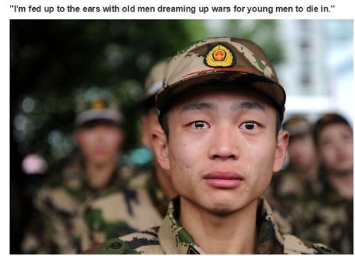 strangelfreak:  “I’m fed up to the ears with old men dreaming up wars for young men to die in.” 