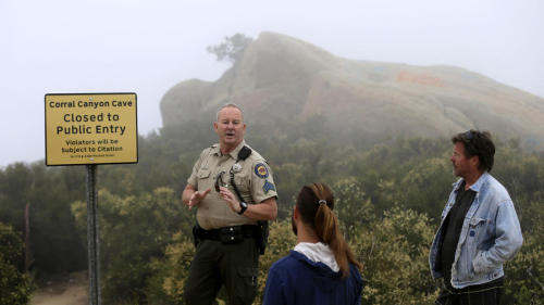 Sorry, the ‘Jim Morrison’ cave is closedHandling the graffiti at Corral Canyon Cave in M