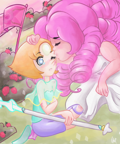 meagquartz:  “  Rose made me feel…like I was everything. “ Calling this submission for the PearlxRose bomb finished. Didn’t turn out quite the way I’d hoped but it was still fun to work on! :3  