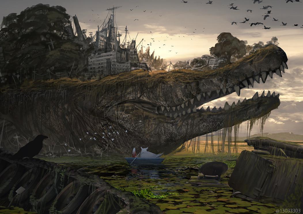 manfrommars2049:  大きい生き物 ( Big creature) by Ariduka55 (もの久保 )