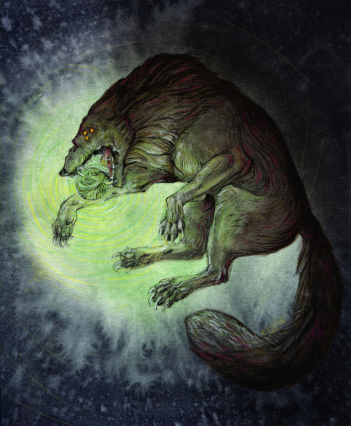 etaedraws:The Dread Wolf and his OrbI didn’t work on such a detailed piece in ages, but damn it was 