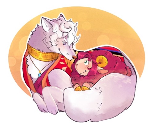 Doodled a fox Asra and a sheep Mable.Am I embarrassed? Yes. Am I going to draw more? Yes.