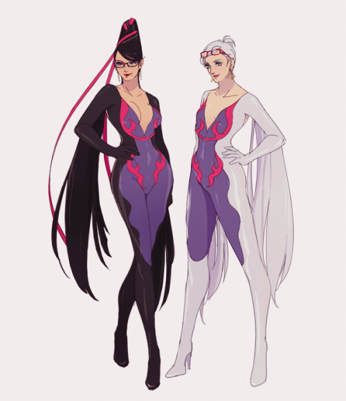 oeilvert:salazzle gijinka that is just bayonetta and jeanne as shiny salazzle