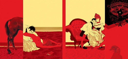 lovechildstudios:De Sade book cover by Tomer Hanuka