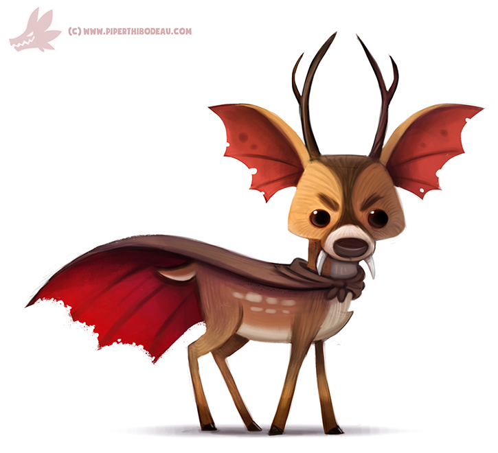 cryptid-creations:  Daily Paint #1071. Vampire Deer…they exist by Cryptid-Creations