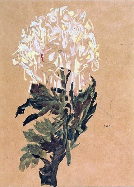 White Chrysanthemum  -  Egon Schiele 1910