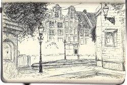 eatsleepdraw:  Begijnhof, Amsterdam sketchbook