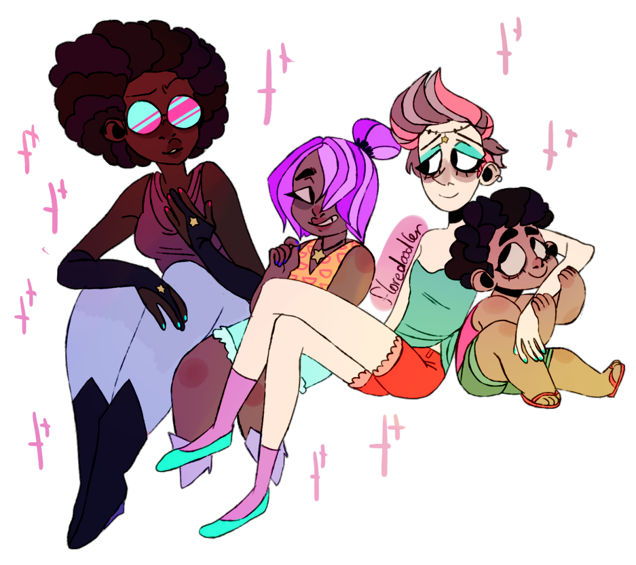 floredoodler:  Human AU speedpaint 