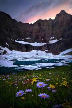 brutalgeneration:  Iceberg Lake Sunset (by