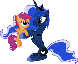 royalcanterlotvoice:  Princess Luna and Scootaloo by ~exe2001