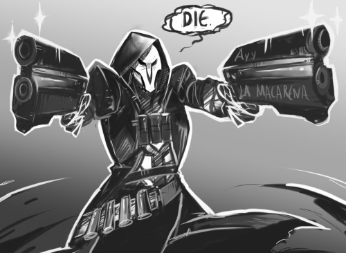 erinye:my new otp is Sombra + doorsbonus reaper: