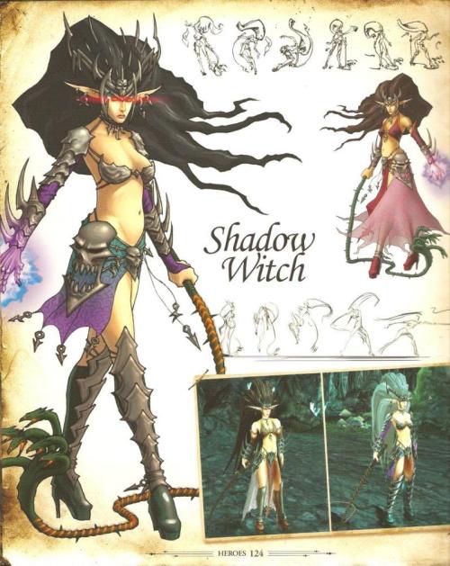 eschergirls: helukun submitted:This is concept art for Shadow Witch from game called Heroes of Mig