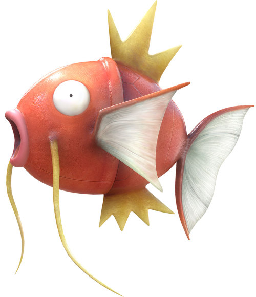 So this is Magikarp from Pokken Tournament huh?Am I the only one creeped out by that realistic textu