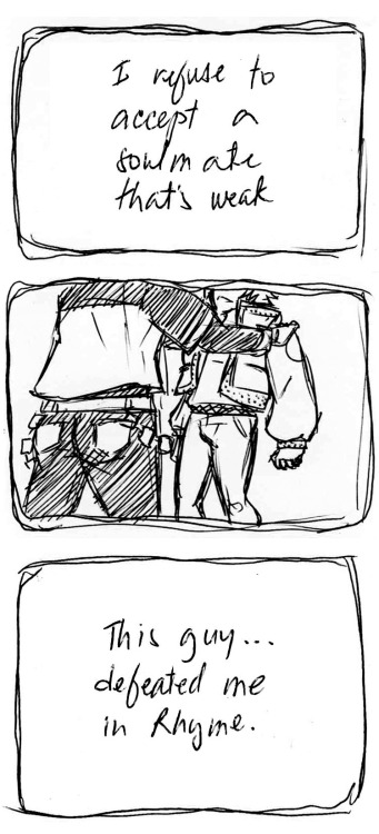 paranoiao:   — Aoba then takes that moment to knee Noiz in the groin because damn brats should know better than to barge in uninvited. …Fucking shoujo sparkles *grumble grumble* And because the Color-Soulmates AU refuses to leave me, more on it under