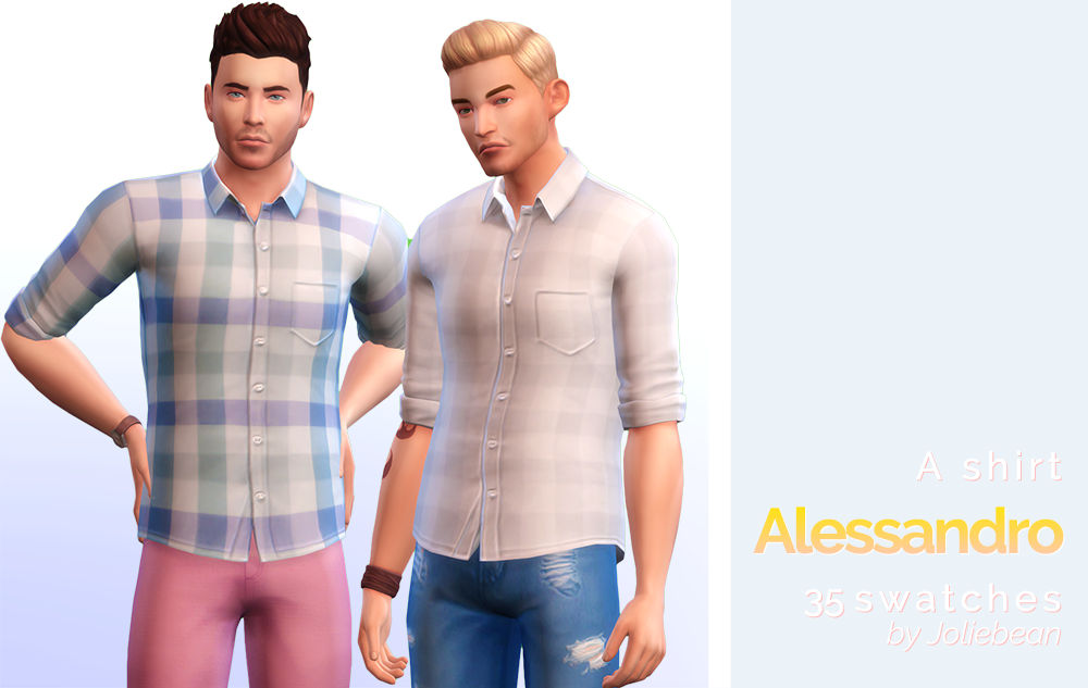 sims, spice and everything nice — Alessandro - a shirt in 35 swatches ...