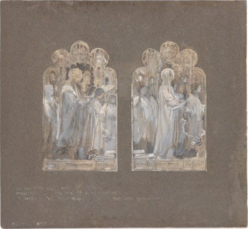 met-american-decor: Design for two windows, “Te Deum Laudamus” by Tiffany Glass and Deco