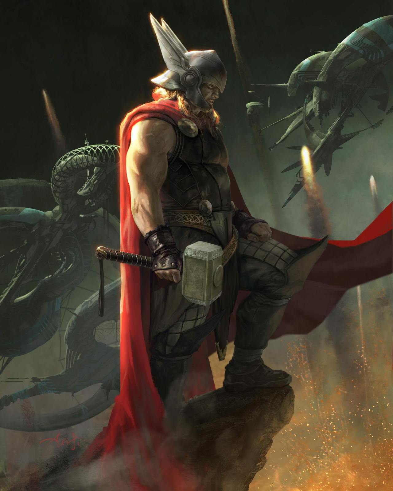 herochan:  Thor Illustrations by Aleksi Briclot Website II Facebook