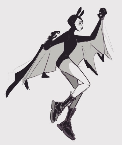 sweeney-boo:My bat lady 🖤🦇