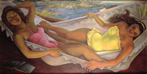 artist-rivera: The Hammock, 1956, Diego Rivera